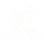 Weißes X-Symbol auf einem transparenten Hintergrund.